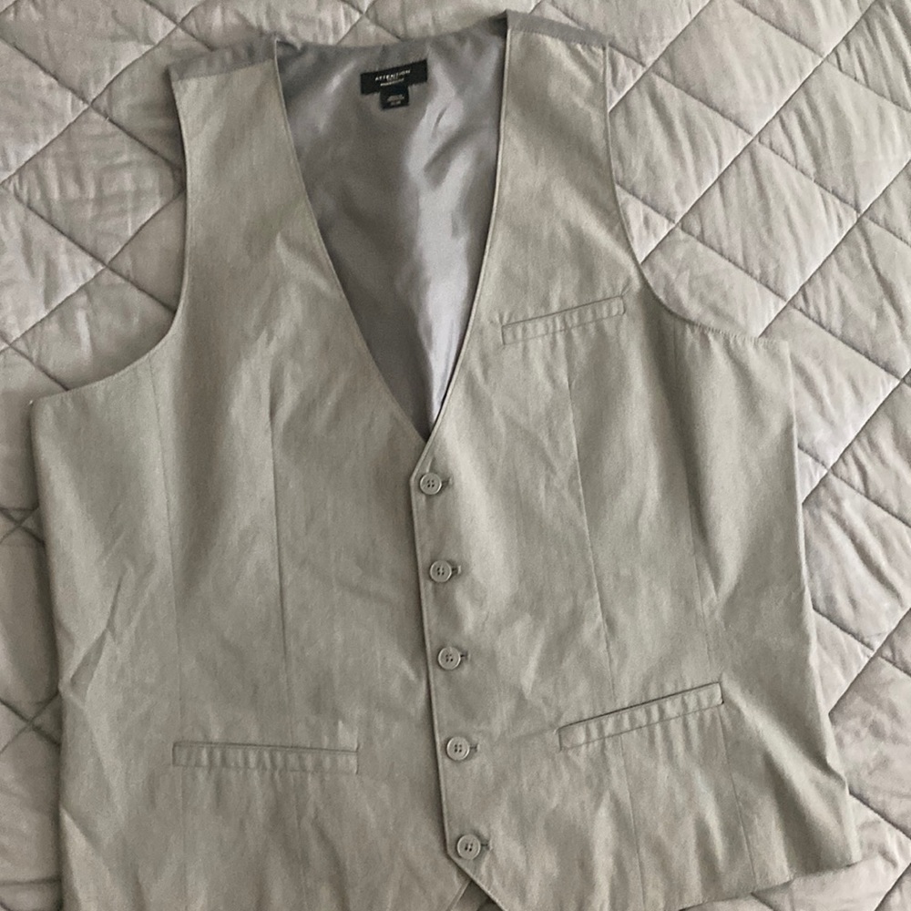 Gray mens dress vest